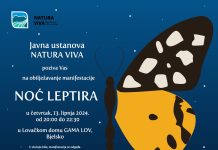 Noć leptira – odgoda zbog nepovoljne prognoze na utorak 18.6.2024.