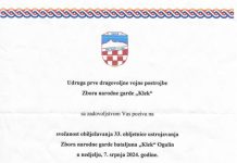 33. obljetnica ustrojavanja Zbora narodne garde bataljuna “Klek”