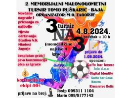MO Zagorje poziva na prijavu za Memorijalni malonogometni turnir Tomo Puškarić – Baja