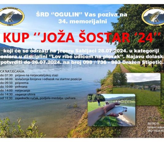 Najava ovogodišnjeg 34. memorijalnog kupa “Joža Šostar” na jezeru Sabljaci
