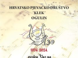 Koncert povodom 130 godina Hrvatskog pjevačkog društva “Klek” Ogulin