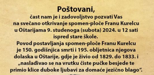 Otkrivanje biste Franu Kurelcu
