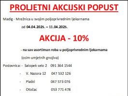 Madigova akcija u poljoprivrednim ljekarnama