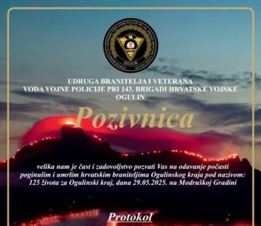 Baklje za poginule branitelje Ogulinskog kraja