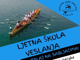 Ljetna škola veslanja na jezeru Sabljacima
