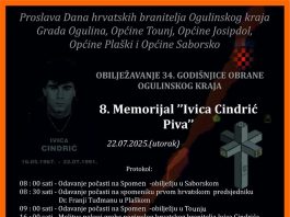 Obilježavanje 34. obljetnice obrane Ogulinskog kraja