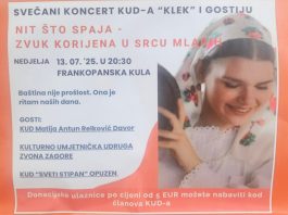 Nit što spaja-zvuk korijenja u srcu mladih-Svečani koncert KUD-a Klek i gostiju