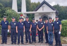 Veterani policije Josipdol-Tounj 1990.-91. na komemoraciji četvorici policajaca u Žutoj Lokvi