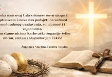 Uskrsna čestitka karlovačke županice Martine Furdek Hajdin