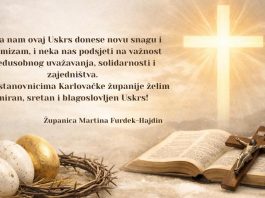 Uskrsna čestitka karlovačke županice Martine Furdek Hajdin