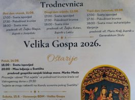 Velika Gospa u Oštarijama, biskup Medo predslavi uočnicu