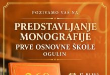 Predstavljanje monografije Prve osnovne škole Ogulin
