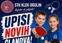 Upis novih članova u Stolnoteniski klub Klek Ogulin