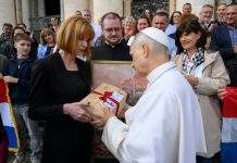 Karlovačka županica Martina Furdek Hajdin na audijenciji kod pape Lava XIV.